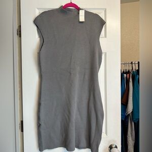 Gray Sleeveless Knit Dress